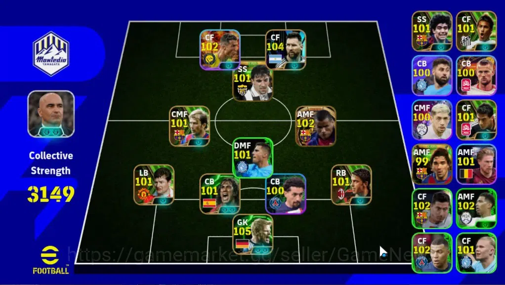 eFootball Accounts Legends & Iconic Players Android|Big Time(Rivaldo)31 Epic,Oliver Kahn,Lionel Messi,Neymar,Charles 1