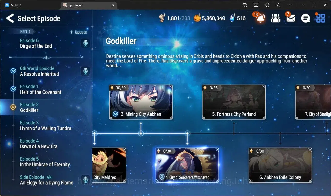 Epic Seven Accounts High-End Global Unverif | 7 ML(SN Yulha,SB Sezan,WOTM Tenebria,D Lilibet,Zio Etc)|PoH+Bless ON|SS 12
