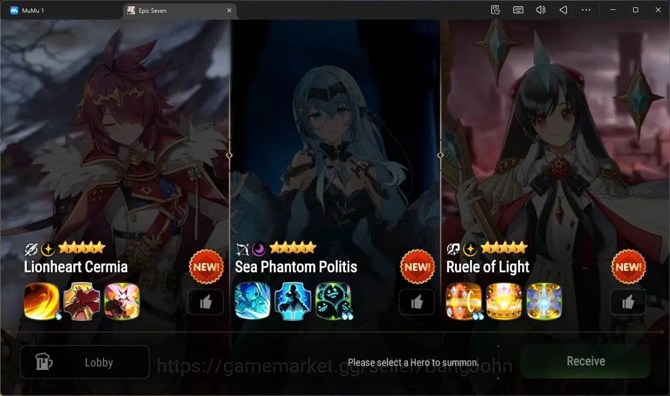 Epic Seven Accounts High-End Global Unverif | 7 ML(SN Yulha,SB Sezan,WOTM Tenebria,D Lilibet,Zio Etc)|PoH+Bless ON|SS 15