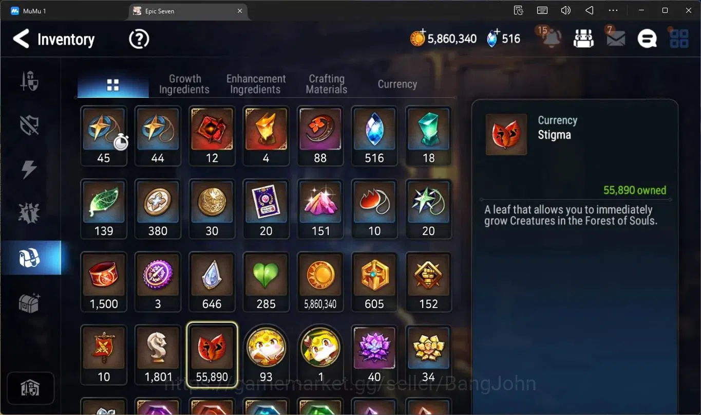 Epic Seven Accounts High-End Global Unverif | 7 ML(SN Yulha,SB Sezan,WOTM Tenebria,D Lilibet,Zio Etc)|PoH+Bless ON|SS 20