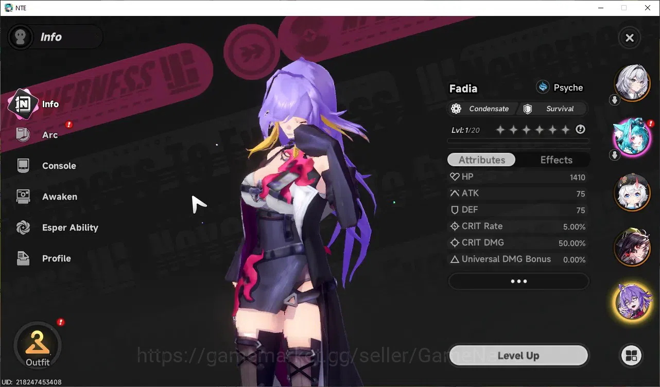 Neverness to Everness Accounts GLOBAL SEA|HL 3|3 SSR| Limited Hotori, Sakiri, Fad image 2