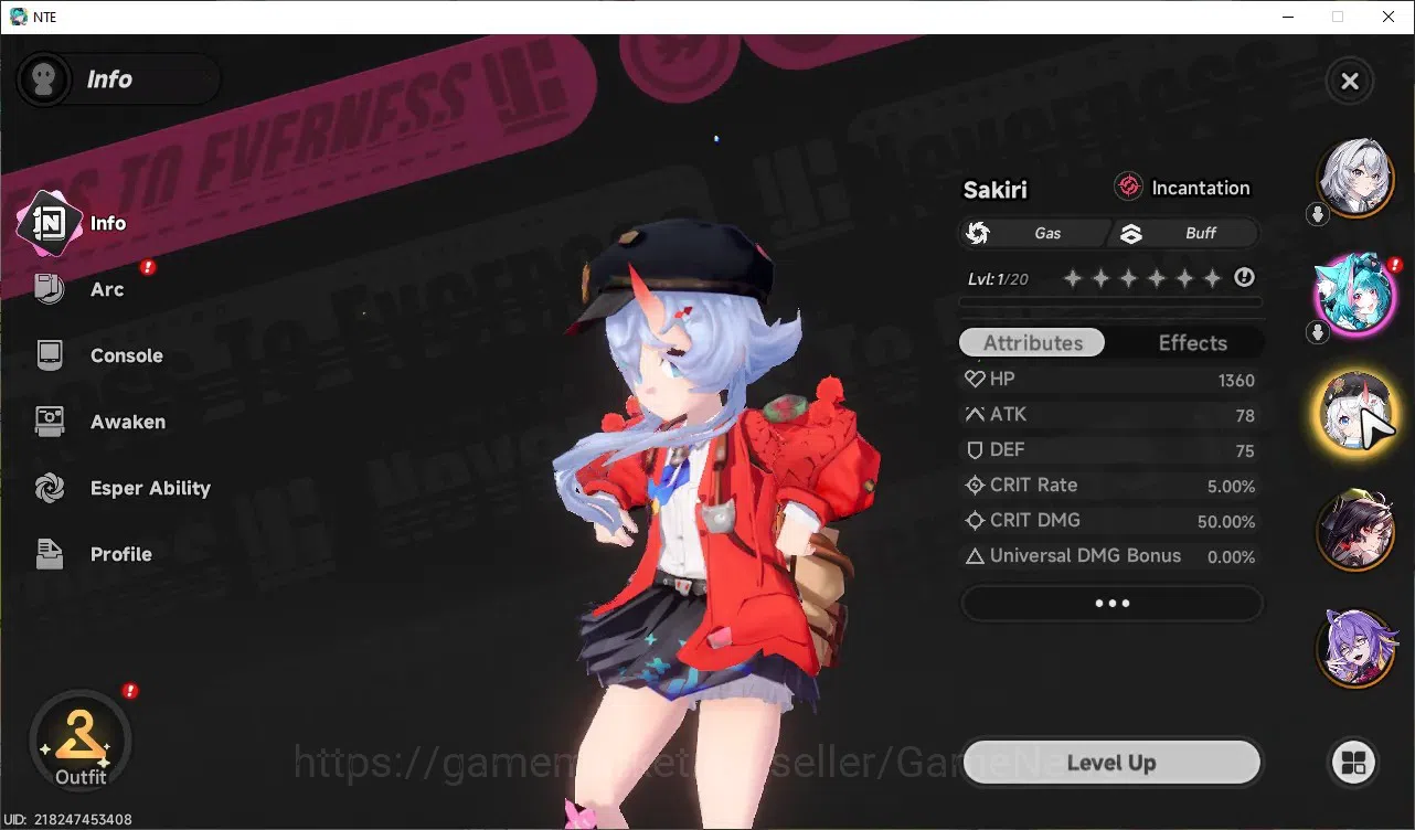 Neverness to Everness Accounts GLOBAL SEA|HL 3|3 SSR| Limited Hotori, Sakiri, Fad image 3