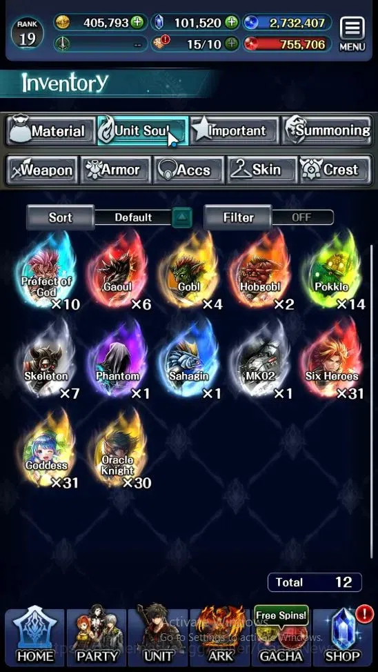 Last Cloudia Accounts Endgame GLOBAL|Rank 19|101k Crystal|Collab BraveFrontier (G Tilith,FG Vargas)+Top Tier(G Lilaha,Kanon 10