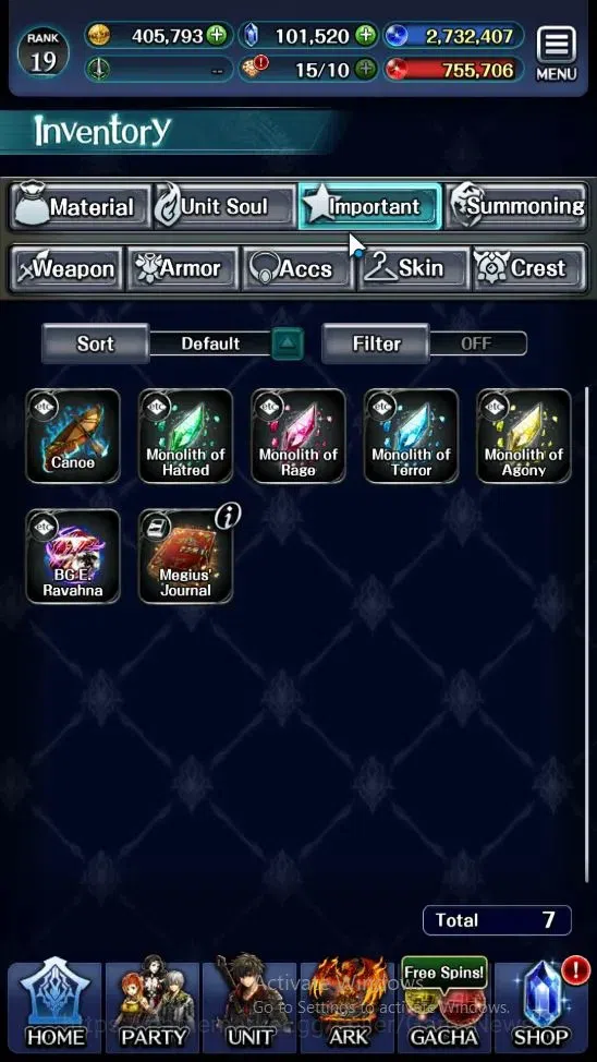 Last Cloudia Accounts Endgame GLOBAL|Rank 19|101k Crystal|Collab BraveFrontier (G Tilith,FG Vargas)+Top Tier(G Lilaha,Kanon 11
