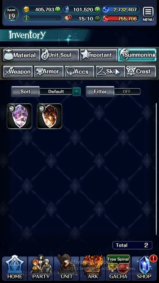 Last Cloudia Accounts Endgame GLOBAL|Rank 19|101k Crystal|Collab BraveFrontier (G Tilith,FG Vargas)+Top Tier(G Lilaha,Kanon 12
