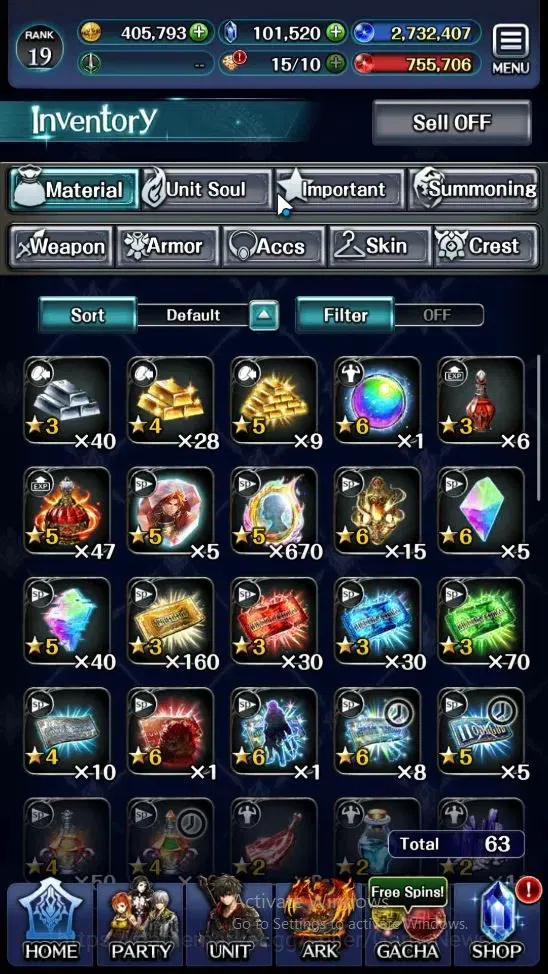 Last Cloudia Accounts Endgame GLOBAL|Rank 19|101k Crystal|Collab BraveFrontier (G Tilith,FG Vargas)+Top Tier(G Lilaha,Kanon 9