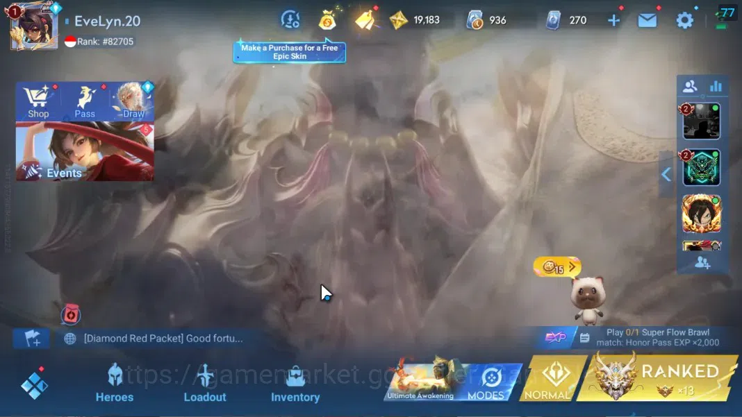 Honor of Kings Accounts Hero 112 Skin 63|Grandmaster Gan&Mo,Legend Lady Su image 1