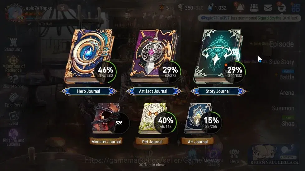 Epic Seven Accounts GLOBAL Unverif|New Era|16 ML(Notos,Belian,NM Luna, image 3