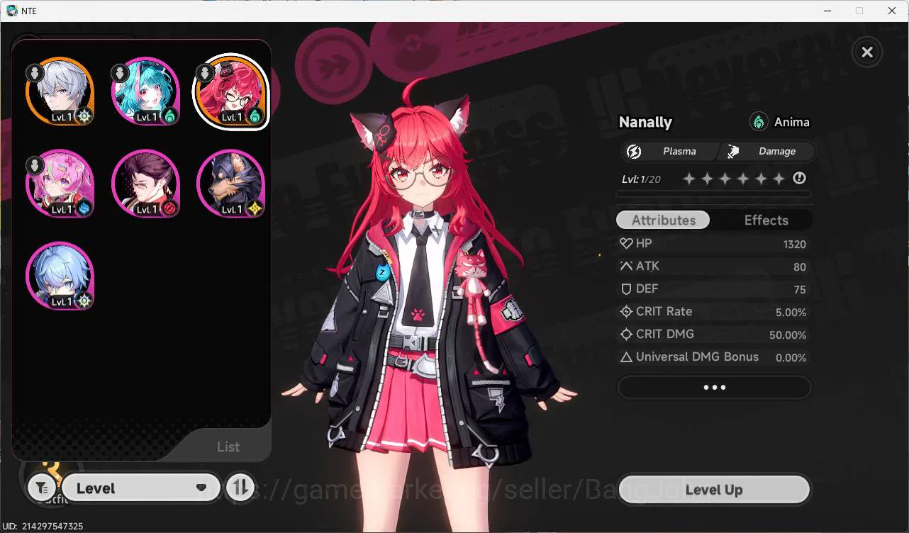 Neverness to Everness Accounts EU| starter, Nanally, 7 Char, MC female + server N image 13