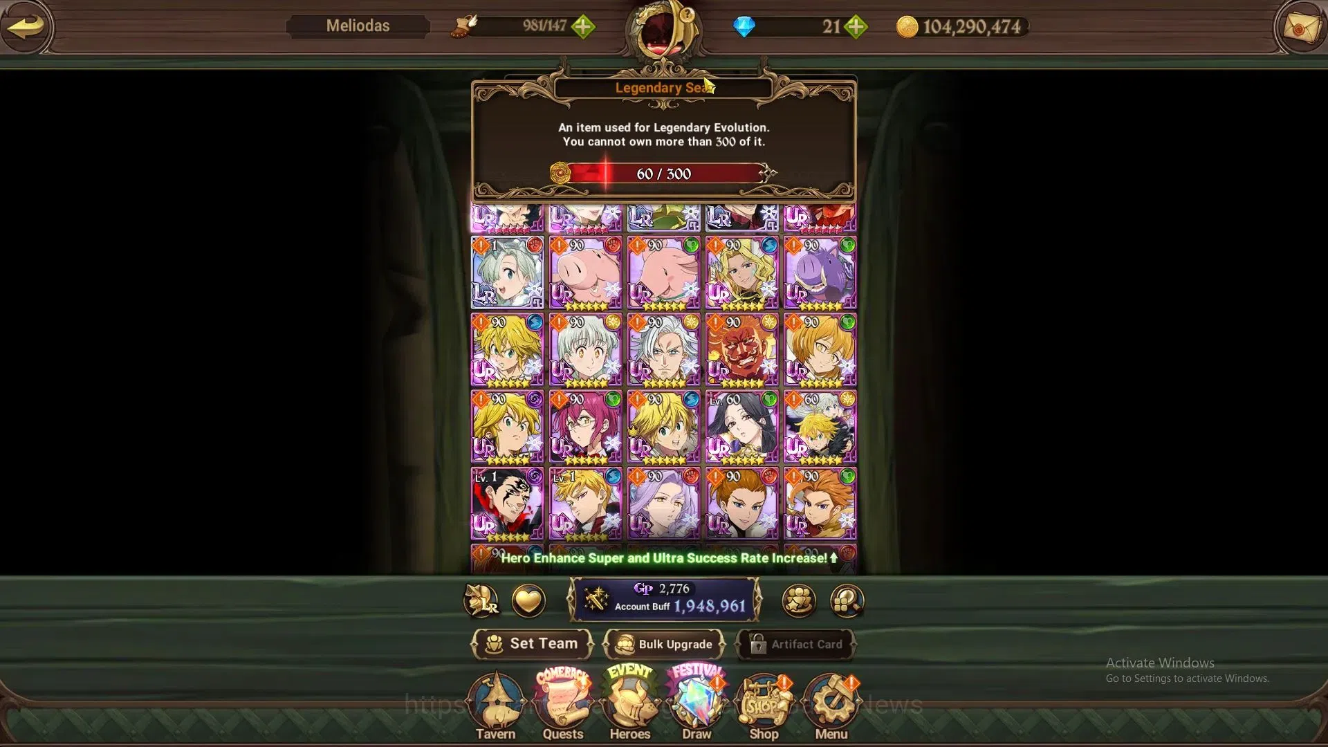 The Seven Deadly Sins: Grand Cross Accounts ASIA|1,9M CC|60 LS|3 LR+10 UR|FRKing2/6,AdvBan,Eli image 5