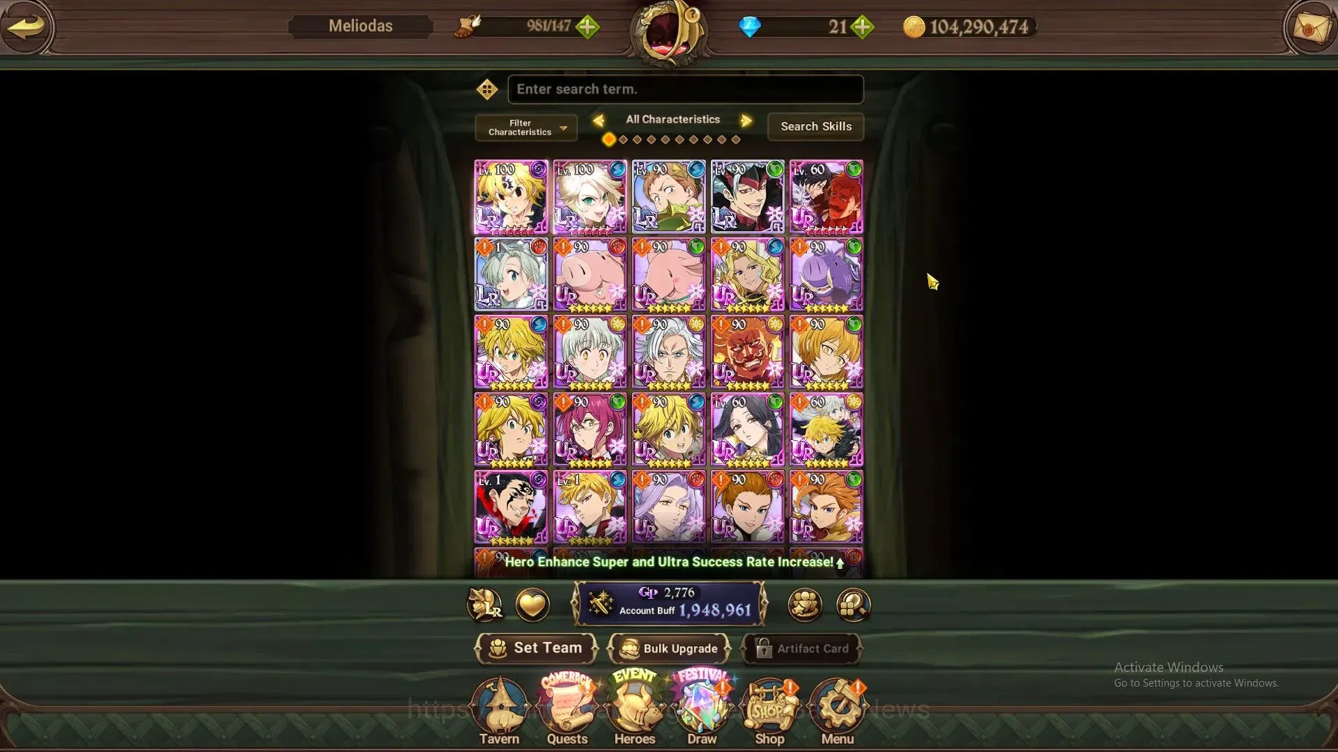 The Seven Deadly Sins: Grand Cross Accounts ASIA|1,9M CC|60 LS|3 LR+10 UR|FRKing2/6,AdvBan,Eli image 6