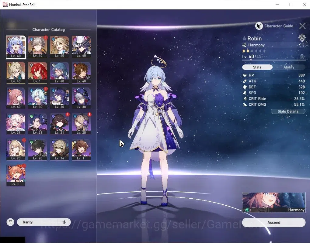 Honkai Star Rail Accounts Asia|TL 30|4 Limited| [Robin,Ashveil,Argenti,Adven image 4