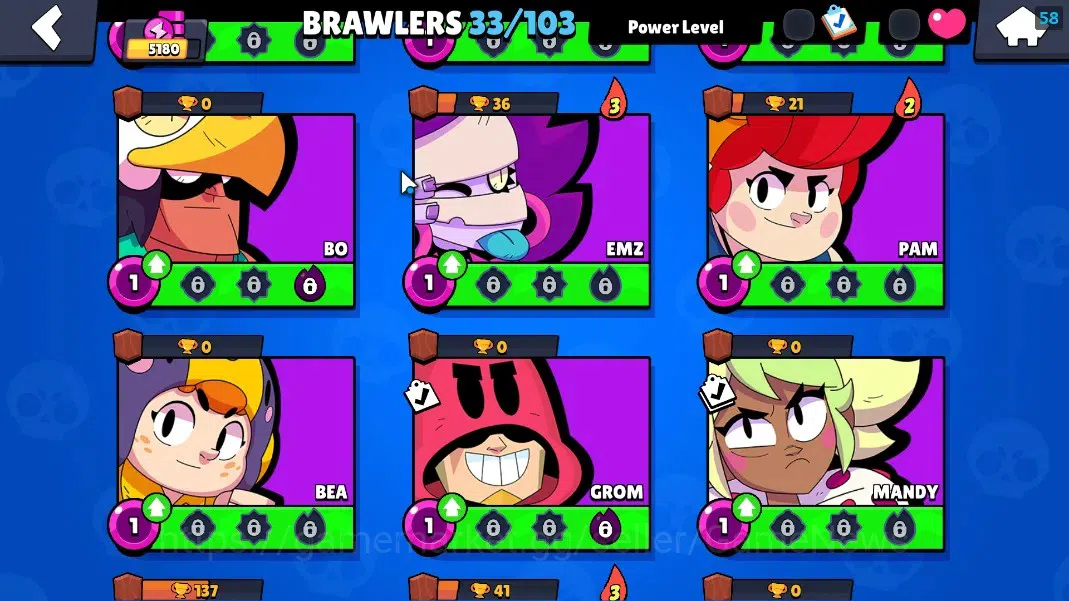 Brawl Stars Accounts 5180 Trophy|33 Brawler 6 Max|Edgar Full Buffies|1 image 11