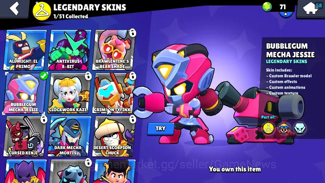 Brawl Stars Accounts 5180 Trophy|33 Brawler 6 Max|Edgar Full Buffies|1 image 13