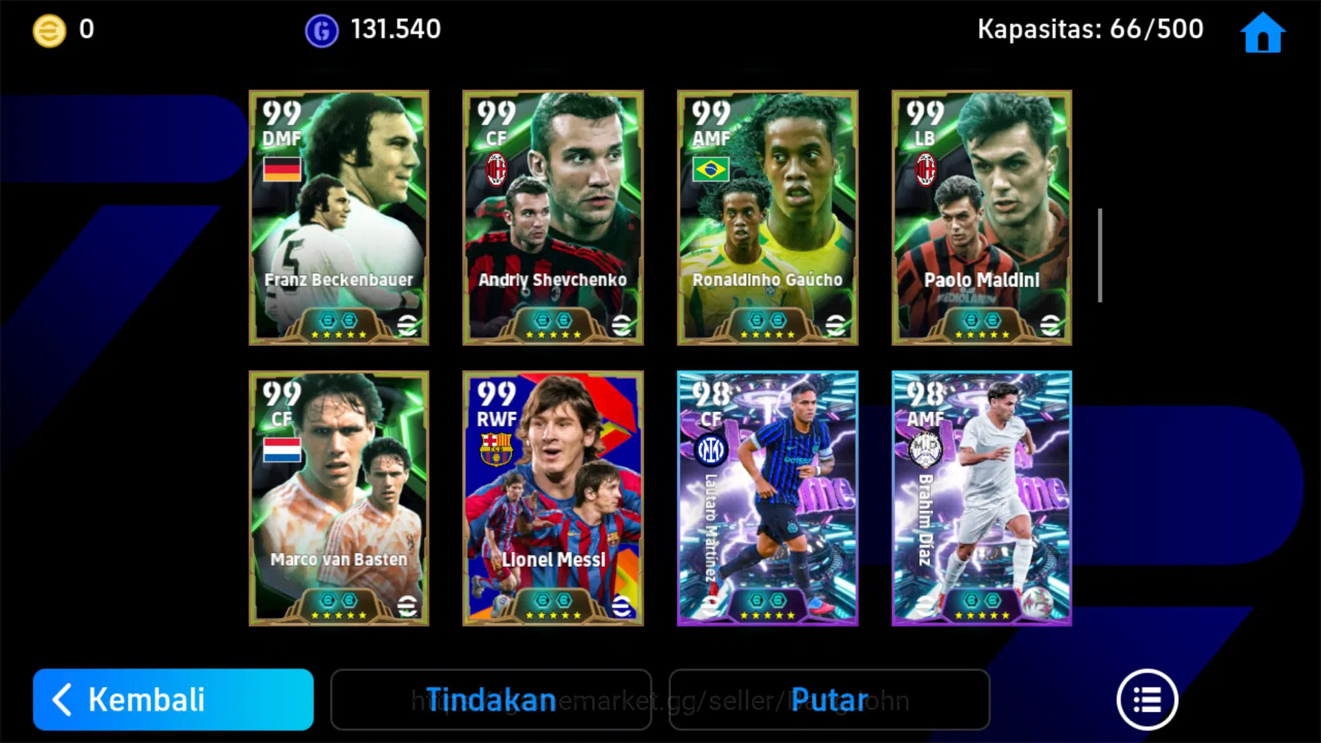 eFootball Accounts Legends & Iconic Players Android Power 3270 |Pele Epic db, Mbappe ShowT, Del Piero Epic db,Cruyff Epic db 8