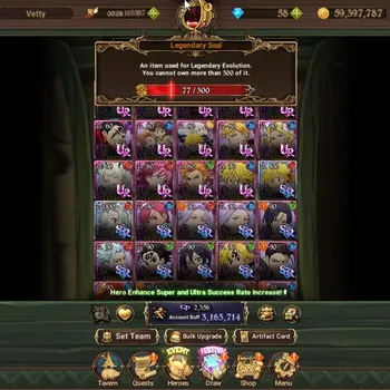The Seven Deadly Sins: Grand Cross Accounts Whale Global |3,1M CC|77 LS +58 DM|2 LR, 14 UR|LostV Meli2/6,Elizabeth,N