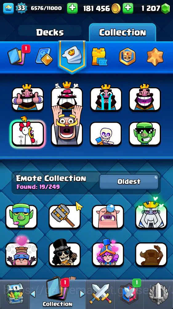 Clash Royale Accounts Midgame Lvl 33|Trophy 6774|KTL 11|Limited Skin|Card 117| 1 Hero 8 EVO 4 Champ 21 Legendary 33 Epic,30 15