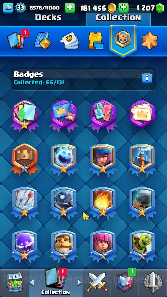Clash Royale Accounts Midgame Lvl 33|Trophy 6774|KTL 11|Limited Skin|Card 117| 1 Hero 8 EVO 4 Champ 21 Legendary 33 Epic,30 17