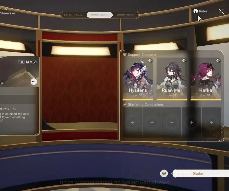 Honkai Star Rail Accounts ASIA|TL 30|5 Limited|Kafka,Hysilens,Evanescia,Dan  image 2