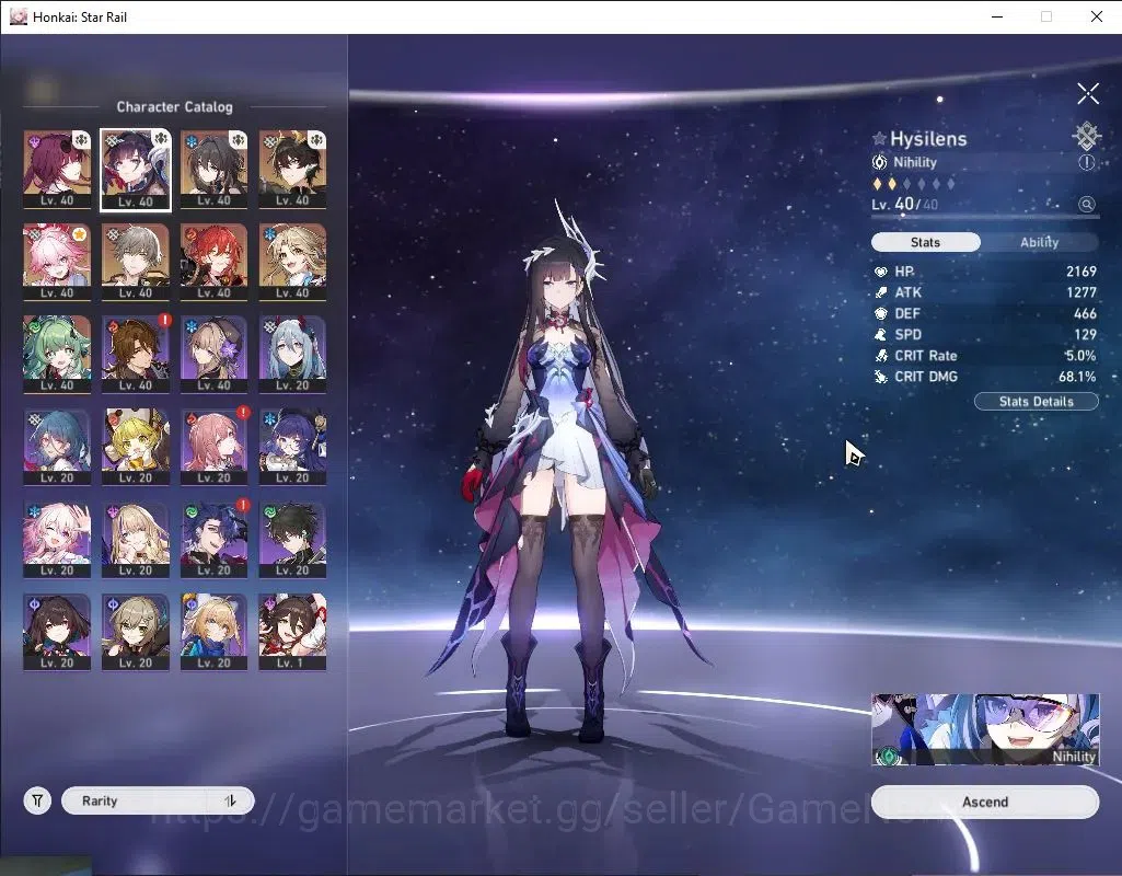 Honkai Star Rail Accounts ASIA|TL 30|5 Limited|Kafka,Hysilens,Evanescia,Dan  image 4