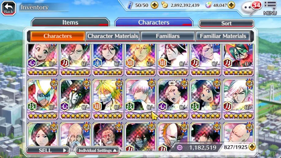 Bleach: Brave Souls Accounts Others [GLOBAL]48K Orb|10th Anniv(Ichigo,Rukia),TYBW25(Yachiru,Nanao),Aizen 6