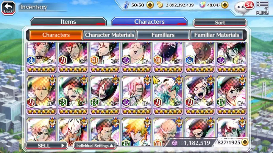 Bleach: Brave Souls Accounts Others [GLOBAL]48K Orb|10th Anniv(Ichigo,Rukia),TYBW25(Yachiru,Nanao),Aizen 7