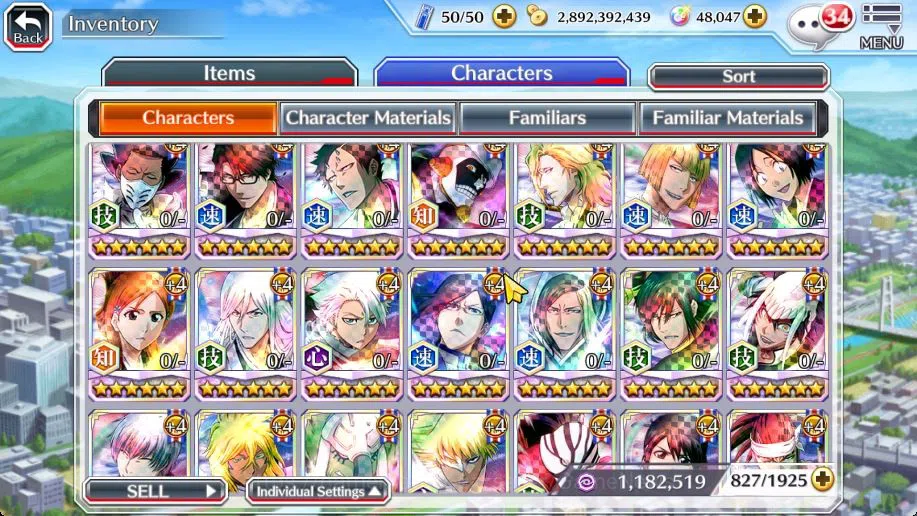 Bleach: Brave Souls Accounts Others [GLOBAL]48K Orb|10th Anniv(Ichigo,Rukia),TYBW25(Yachiru,Nanao),Aizen 8
