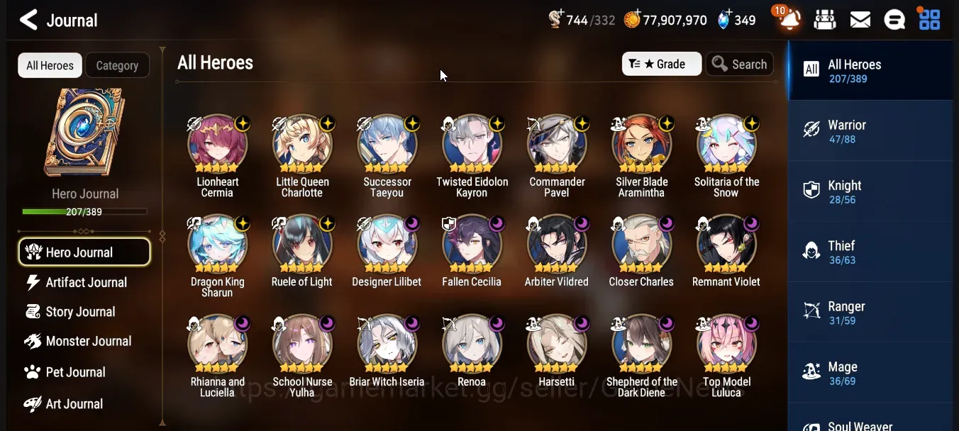 Epic Seven Accounts High-End Asia Verif|21 ML(Rhianna&Luciella 302 SPD,Har setti,Sheperd Diene,Renoa Etc)+Haru,EoA 1