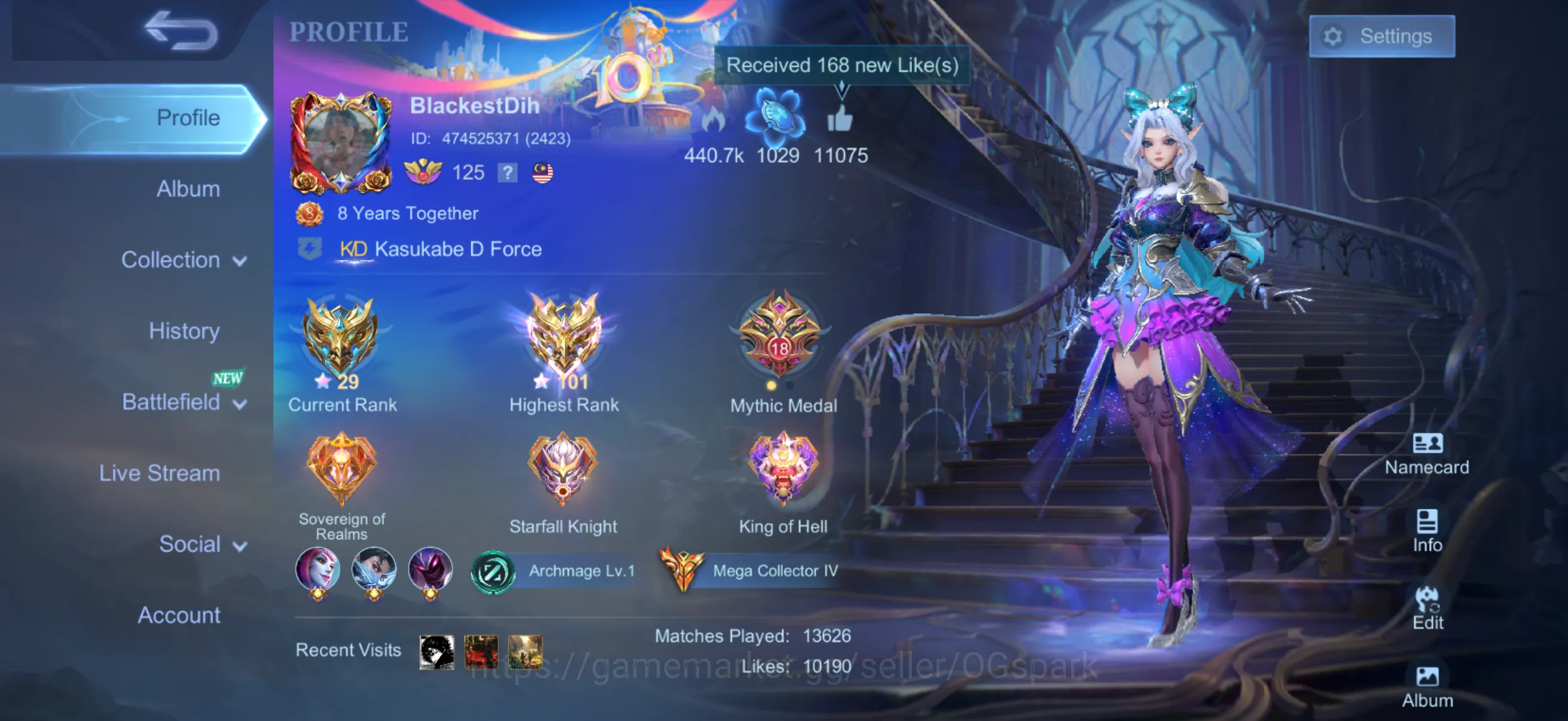 Mobile Legends: Bang Bang Accounts Collector Global | mega 4 | 3 legends | kof gus | moskov | collectors etc 1