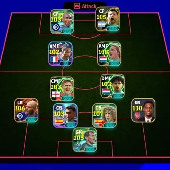 eFootball Accounts Legends & Iconic Players Mobile|PW 3201|BIGT Federico Dimarco,Epic Johan Cruyff,Carles Puyol,Samuel