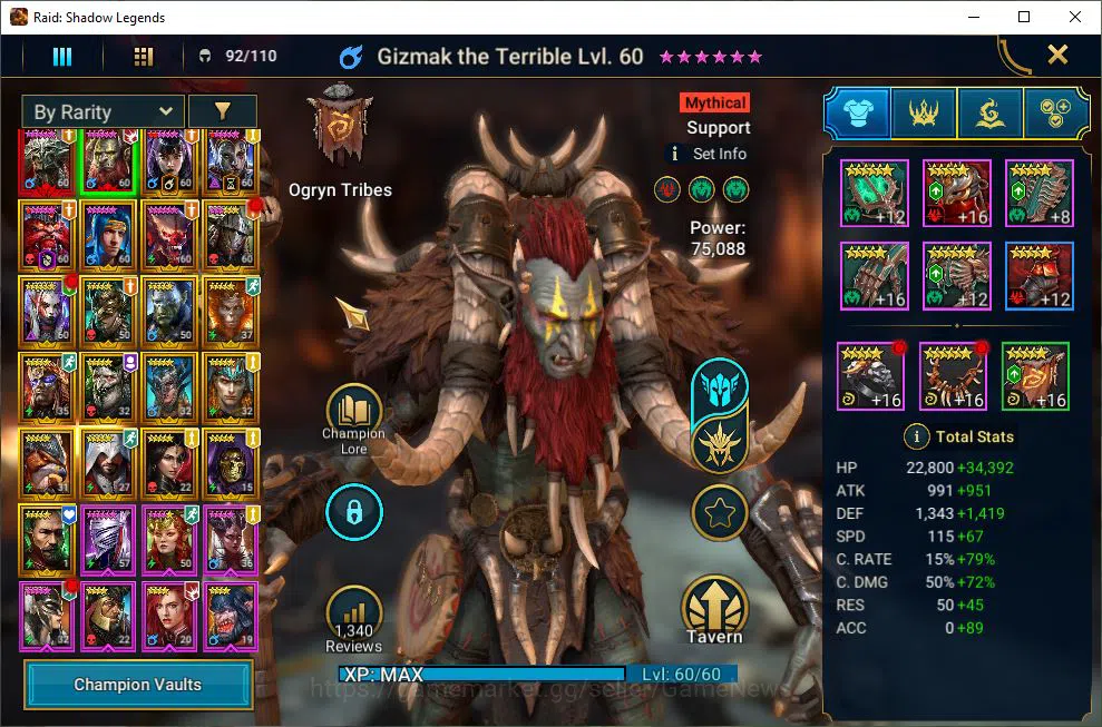 Raid: Shadow Legends Accounts Lv48 1,1M Power|2 Mythic(Gizmak,Blood M Mina)|19 L image 3