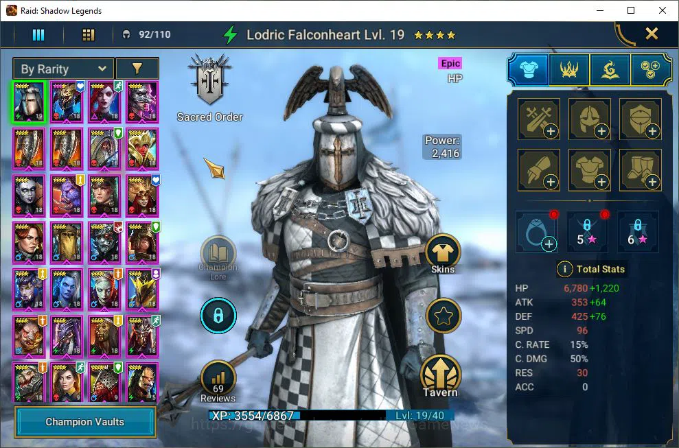 Raid: Shadow Legends Accounts Lv48 1,1M Power|2 Mythic(Gizmak,Blood M Mina)|19 L image 4