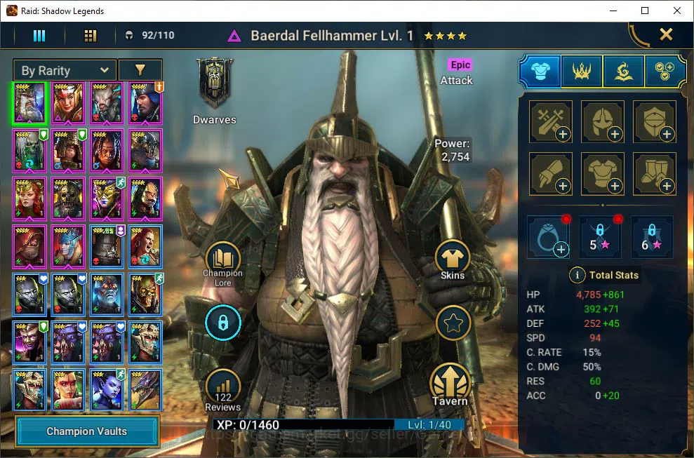 Raid: Shadow Legends Accounts Lv48 1,1M Power|2 Mythic(Gizmak,Blood M Mina)|19 L image 5