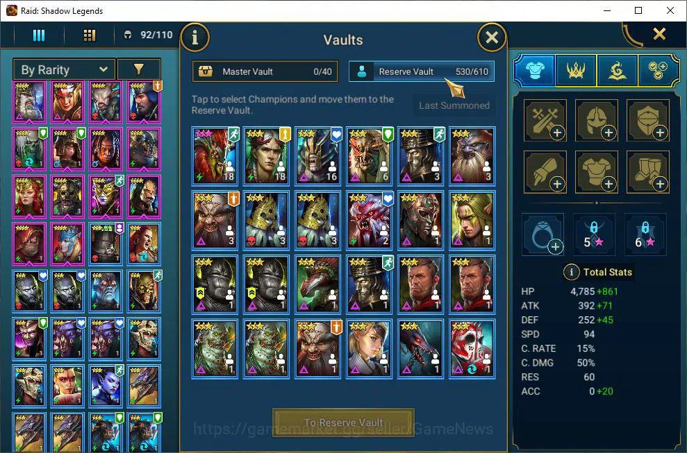 Raid: Shadow Legends Accounts Lv48 1,1M Power|2 Mythic(Gizmak,Blood M Mina)|19 L image 6