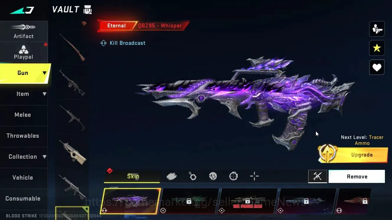 Blood Strike Accounts Collab Skin ASIA|ETERNAL QBZ95-Whisper Lv3|Legendary MCX-Radiance|Rare Playpal Meow|Change Namecard|BR 6