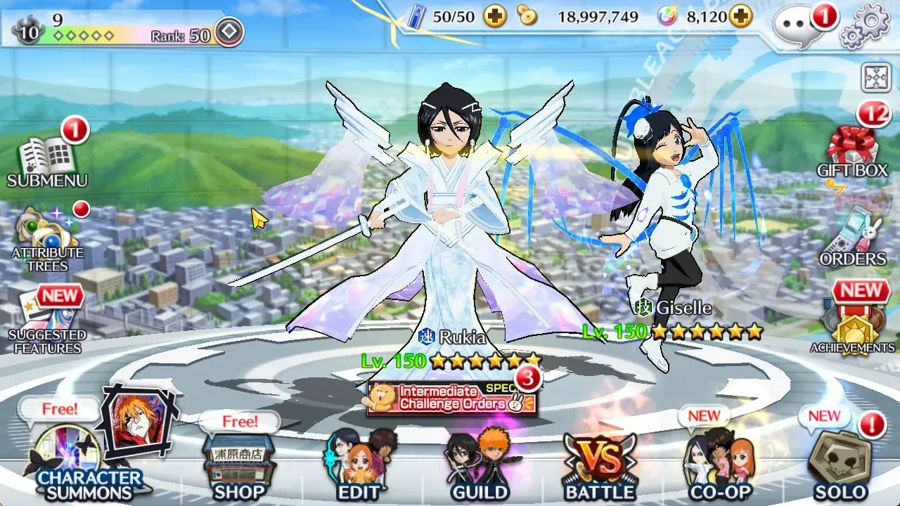Bleach: Brave Souls Accounts Starter Global |63K BP+8K Orb| Fresh Story | Giselle TYBW26 | Rukia 10th | Tensa Zangetsu 1