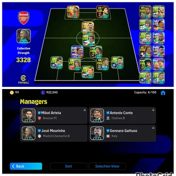 eFootball Accounts Legends & Iconic Players #41 Colletive 3328 New Era BT messi X BT Ronaldo X BT Delpiero X Gullit X