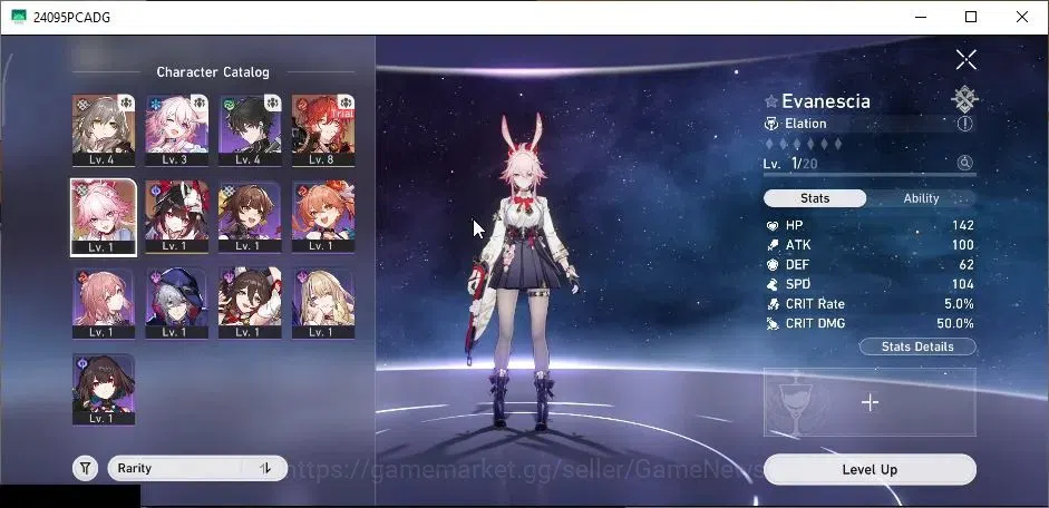 Honkai Star Rail Accounts Others ASIA |TL 4|2 Limited| Evanescia, Sparkle |1 Golden Companion|Prologue|Female MC|Log 1