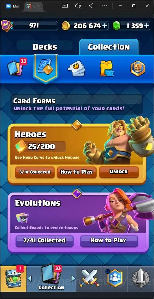 Clash Royale Accounts High-End Global |CL 971|KTL 12|Trophy 6684|116 Cards|4 Champ|3 Hero|7 Evo|Arena 18|1359 Gems|206k 14