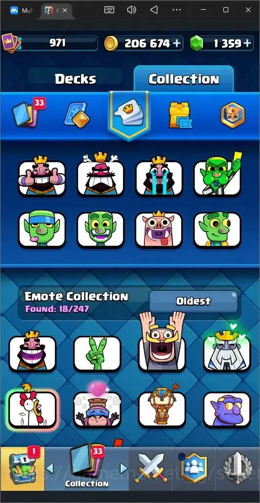 Clash Royale Accounts High-End Global |CL 971|KTL 12|Trophy 6684|116 Cards|4 Champ|3 Hero|7 Evo|Arena 18|1359 Gems|206k 16