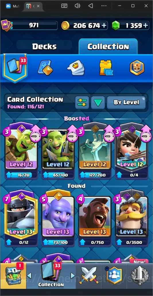 Clash Royale Accounts High-End Global |CL 971|KTL 12|Trophy 6684|116 Cards|4 Champ|3 Hero|7 Evo|Arena 18|1359 Gems|206k 7