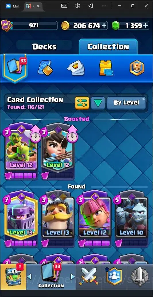 Clash Royale Accounts High-End Global |CL 971|KTL 12|Trophy 6684|116 Cards|4 Champ|3 Hero|7 Evo|Arena 18|1359 Gems|206k 8
