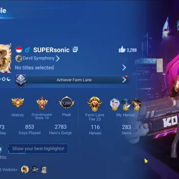 Honor of Kings Accounts Rare Skin Global|283Skin|MYTHIC:Lady Sun|SXD:Nuwa,HouYi,Dyadia|KIC