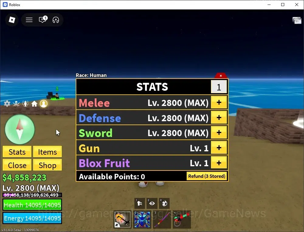 Roblox Accounts Blox Fruit|Lvl MAX|Human V6|Death Step 400,Kitsune,Yama,Acidum Rifle|Myth Acc (Kitsune)|4,8M Beli 5,9K 1