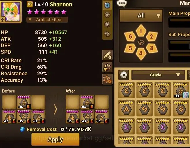 Summoners War: Sky Arena Accounts GLOBAL LV44|1 LD(Starter Lucifer)+4 Total NB5[Star image 13
