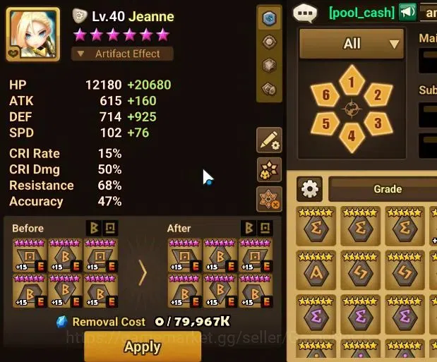 Summoners War: Sky Arena Accounts GLOBAL LV44|1 LD(Starter Lucifer)+4 Total NB5[Star image 15