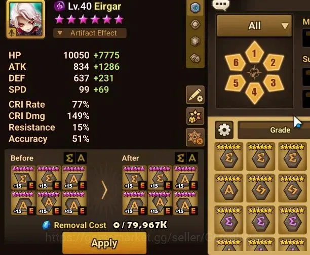 Summoners War: Sky Arena Accounts GLOBAL LV44|1 LD(Starter Lucifer)+4 Total NB5[Star image 18