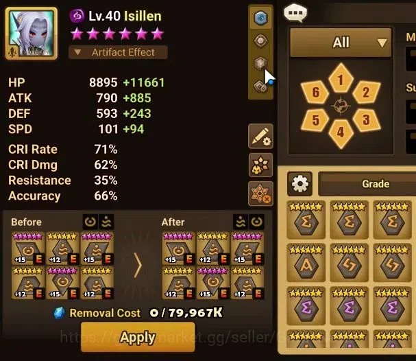 Summoners War: Sky Arena Accounts GLOBAL LV44|1 LD(Starter Lucifer)+4 Total NB5[Star image 19