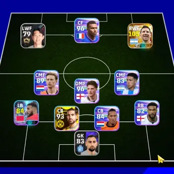 eFootball Accounts Meta Player Mobile|PW 2608|Messi BigTime New, Showtime Noussair Mazraoui, Messi, Etc.|2026|Check