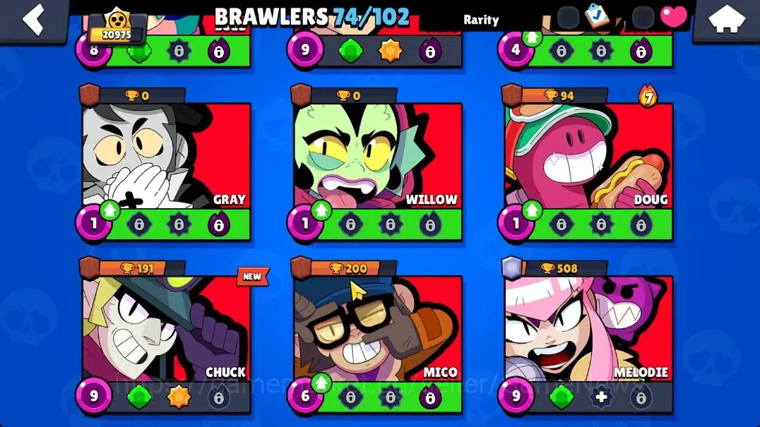 Brawl Stars Accounts 20975 Trophy|74 Brawlers 13 Max Lvl|1 Full Buffies image 10